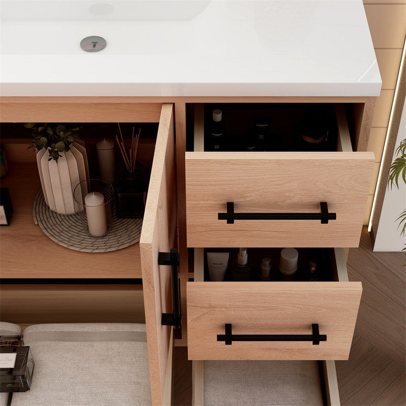 Victoria 84" Freestanding Bathroom Vanity with Reinforced Acrylic Integrated Sink Top
