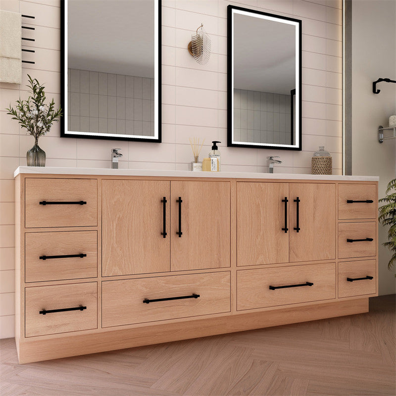 Victoria 84" Freestanding Bathroom Vanity with Reinforced Acrylic Integrated Sink Top