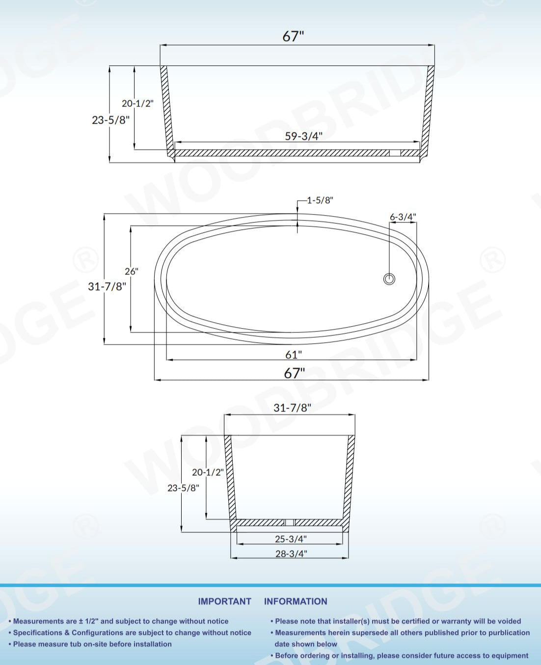 Namu 67" Freestanding Bathtub