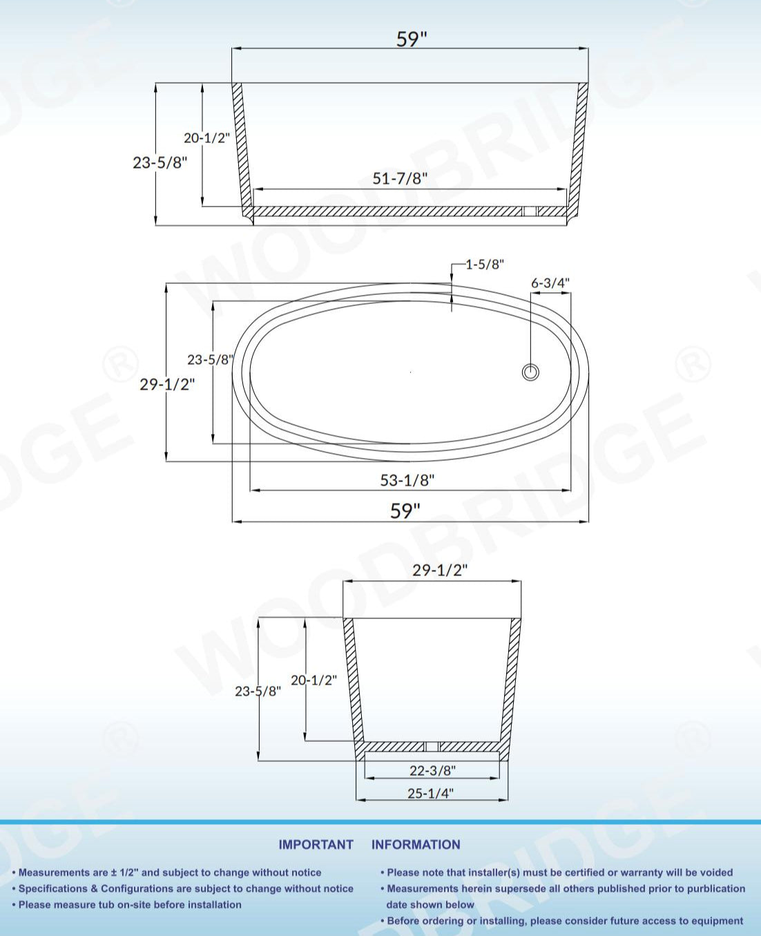 Namu 59" Freestanding Bathtub