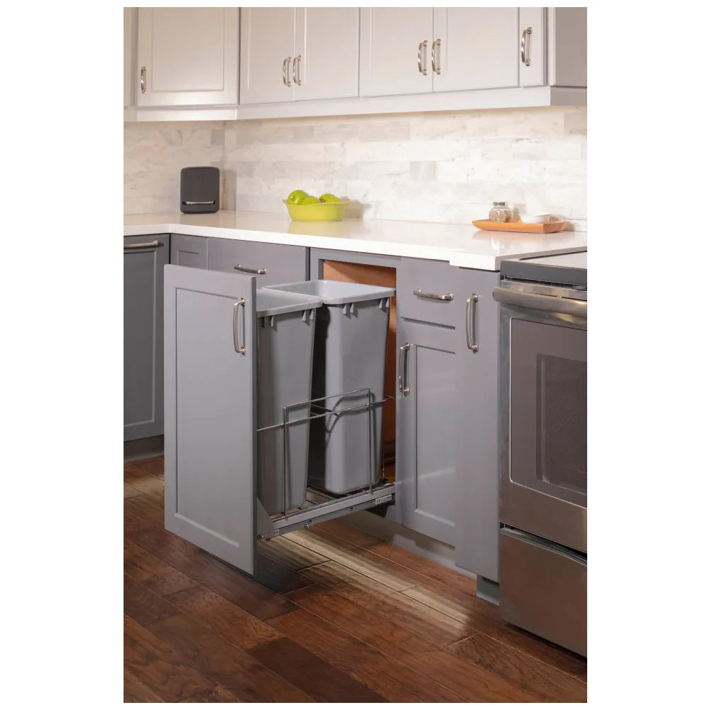 Izzy Wire Trashcan Pullout with Soft-close Slides