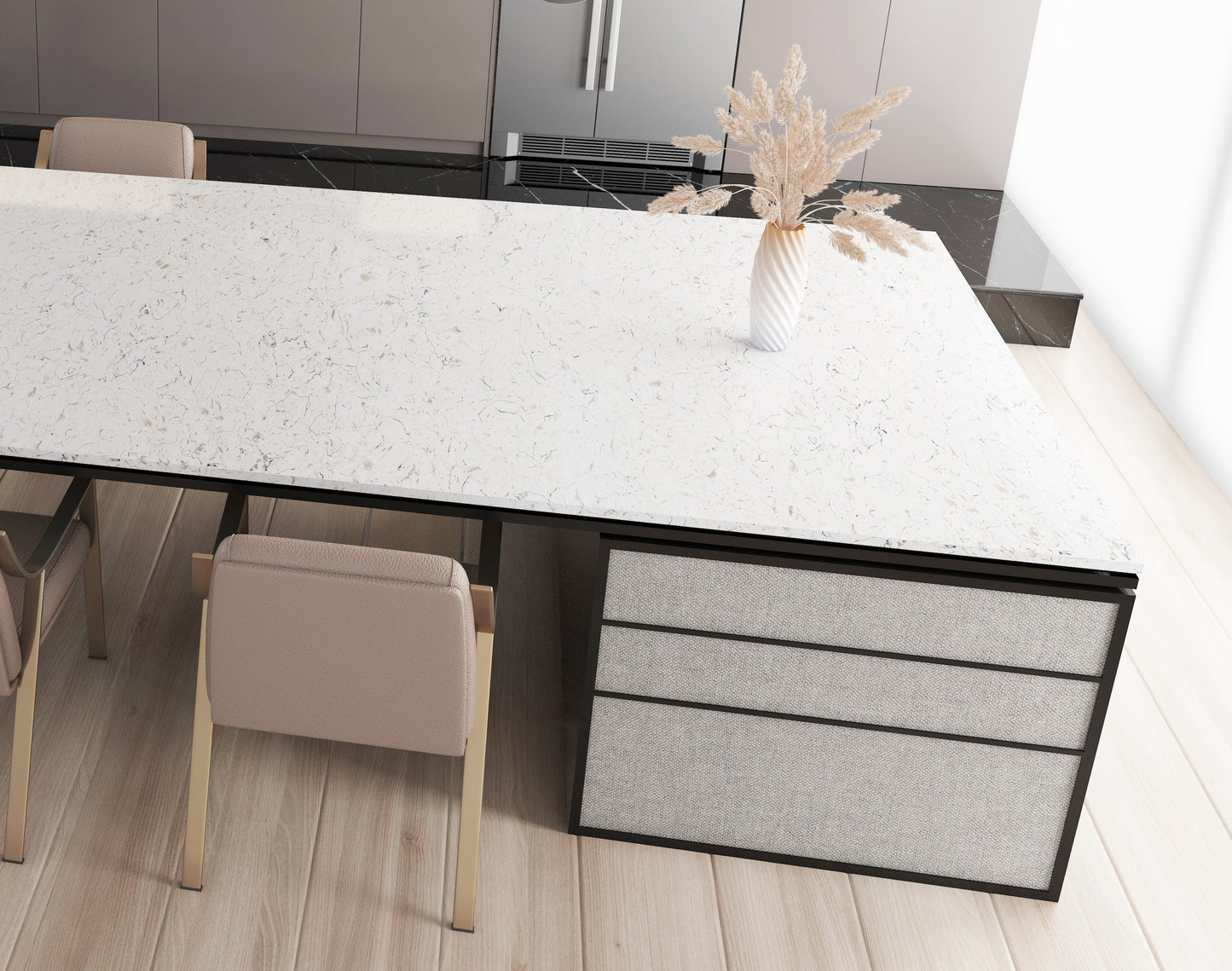 White Cloud Quartz Slab