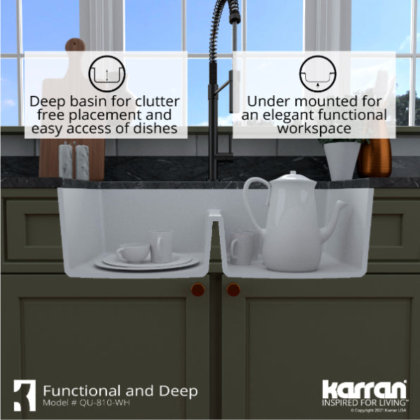 Essence 32" Quartz Composite Undermount Kitchen Sink