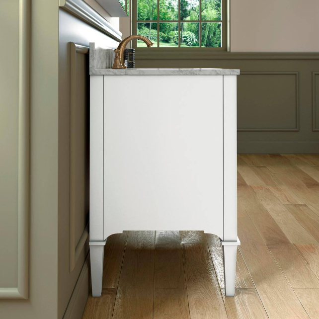 Roma 36" Freestanding Bathroom Vanity with Stone Top and Porcelain Undermount Sink