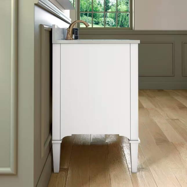 Roma 42" Freestanding Bathroom Vanity with Stone Top and Porcelain Undermount Sink