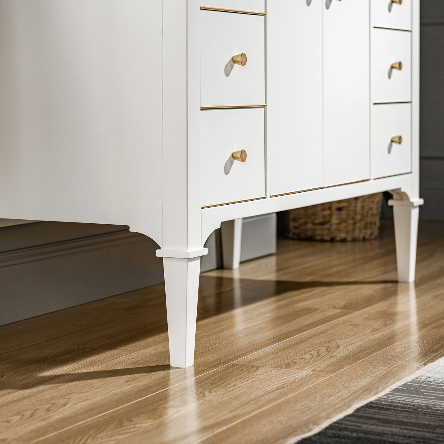 Roma 48" Freestanding Bathroom Vanity with Stone Top and Porcelain Undermount Sink