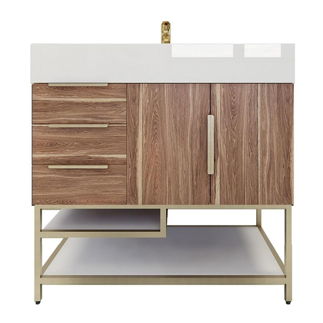 Bethany 36" Freestanding Bathroom Vanity with Reinforced Acrylic Integrated Sink Top