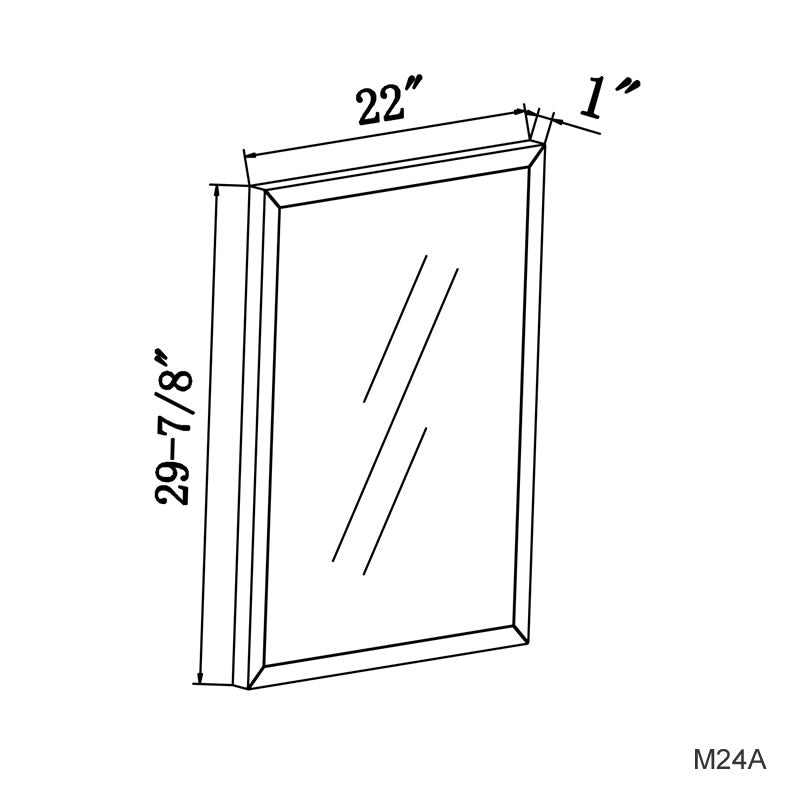 Himmel 24" Wall Mounted Bathroom Vanity with Carrara Quartz Top and Porcelain Undermount Sink