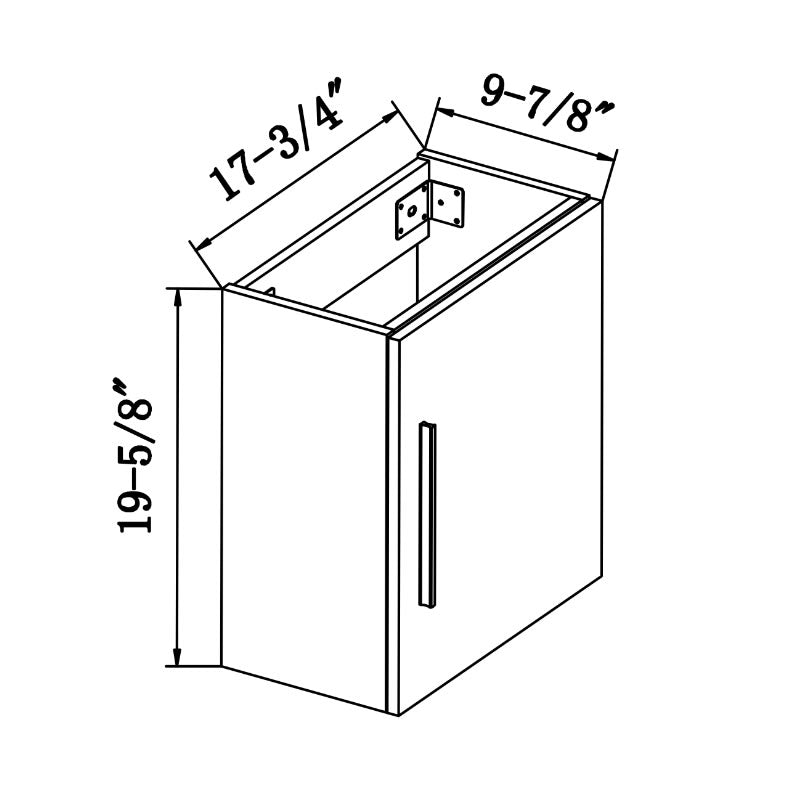 Lek 18" Wall Mounted Bathroom Vanity with Ceramic Integrated Sink Top
