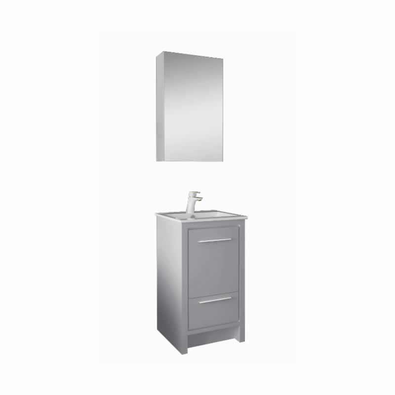 Ludde 20" Freestanding Bathroom Vanity with Ceramic Integrated Sink Top