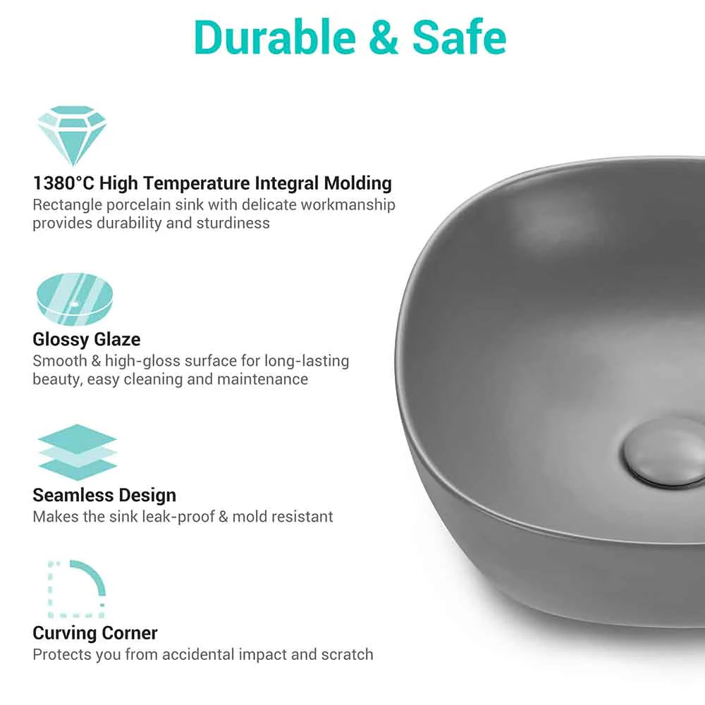 Brynlee Porcelain Vessel Bathroom Sink
