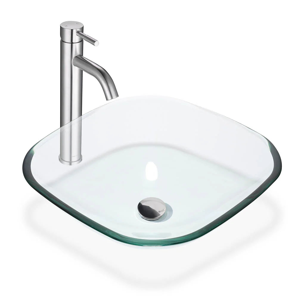 Courtney Tempered Glass Vessel Bathroom Sink