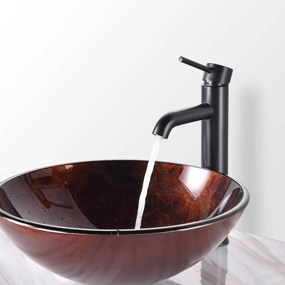 Whitney Tempered Glass Vessel Bathroom Sink