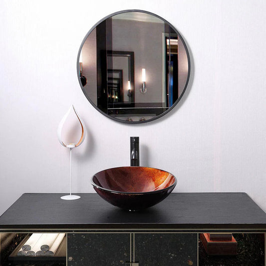 Whitney Tempered Glass Vessel Bathroom Sink