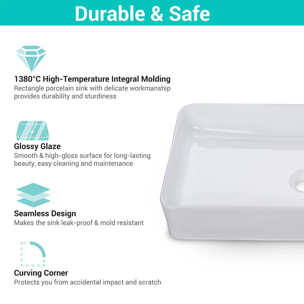 Veza Porcelain Vessel Bathroom Sink