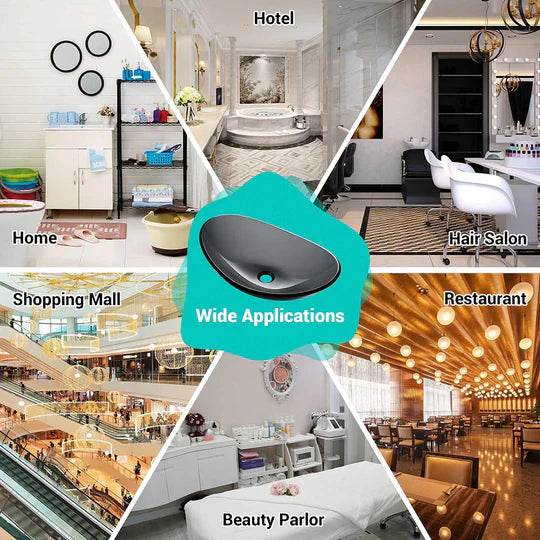 Declan Tempered Glass Vessel Bathroom Sink