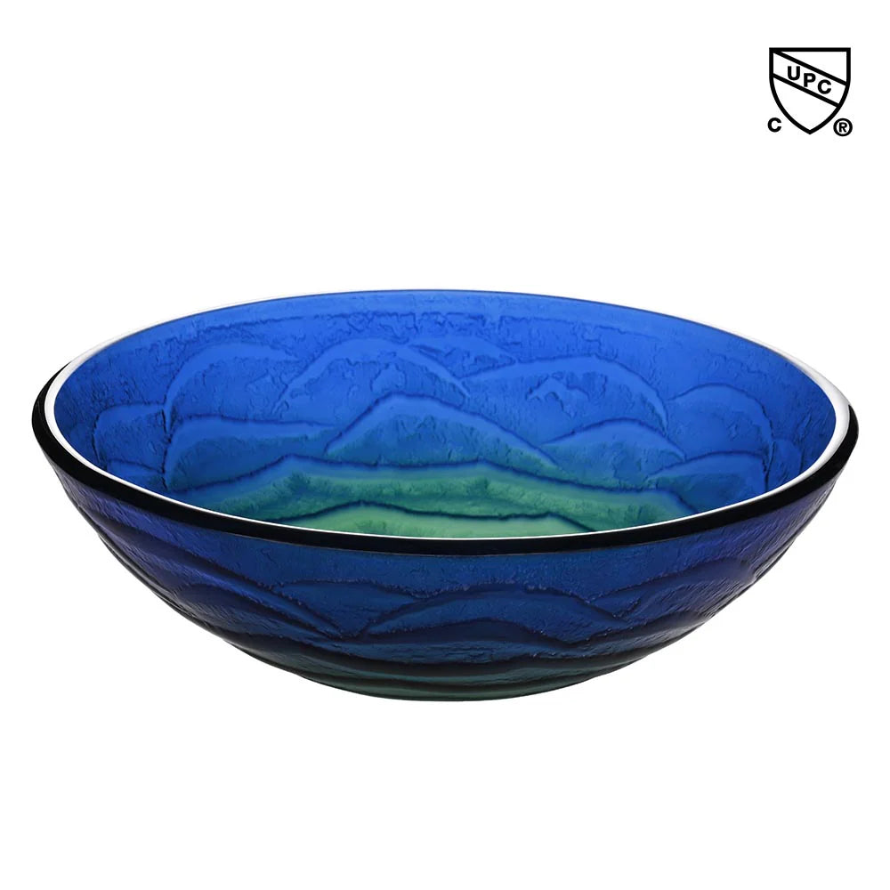 Ronan Tempered Glass Vessel Bathroom Sink