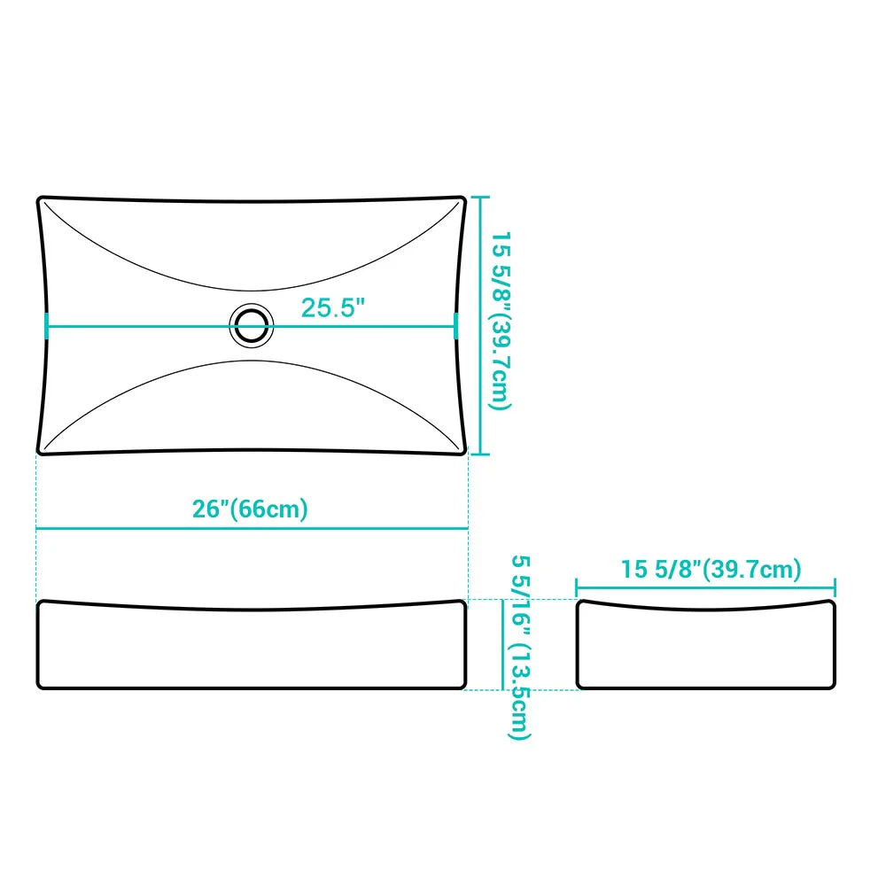 Wynlo Porcelain Vessel Bathroom Sink