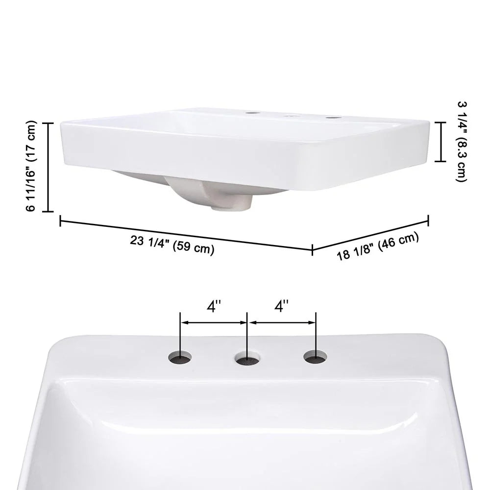 Diandra Porcelain Vessel Bathroom Sink