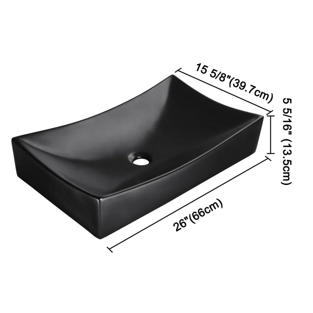 Bailey Porcelain Vessel Bathroom Sink