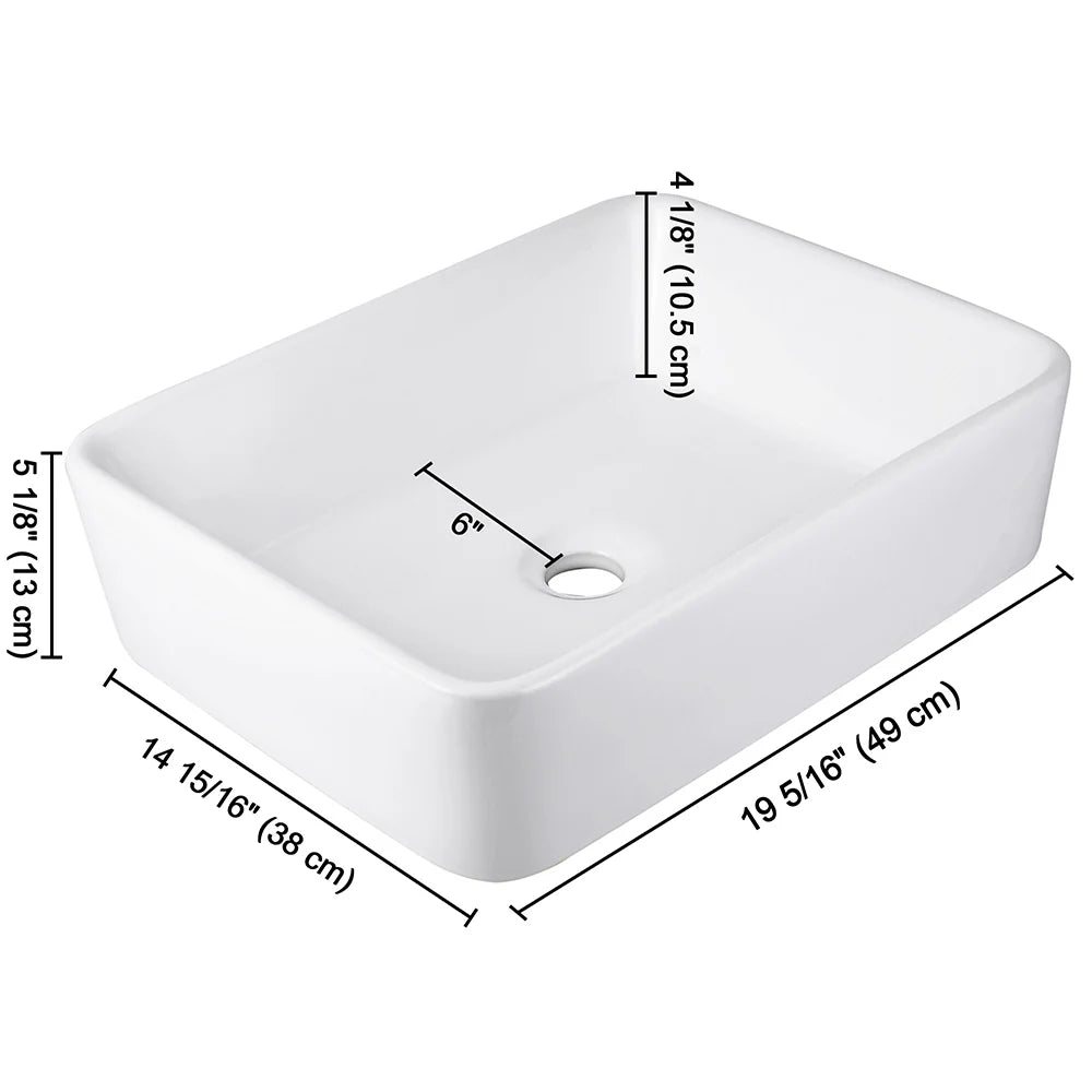 Odette Porcelain Vessel Bathroom Sink