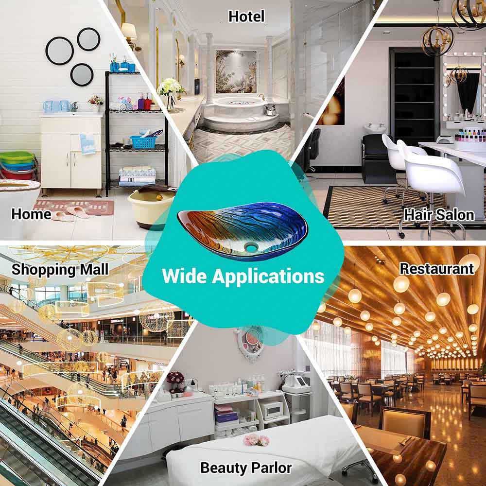 Grayson Tempered Glass Vessel Bathroom Sink