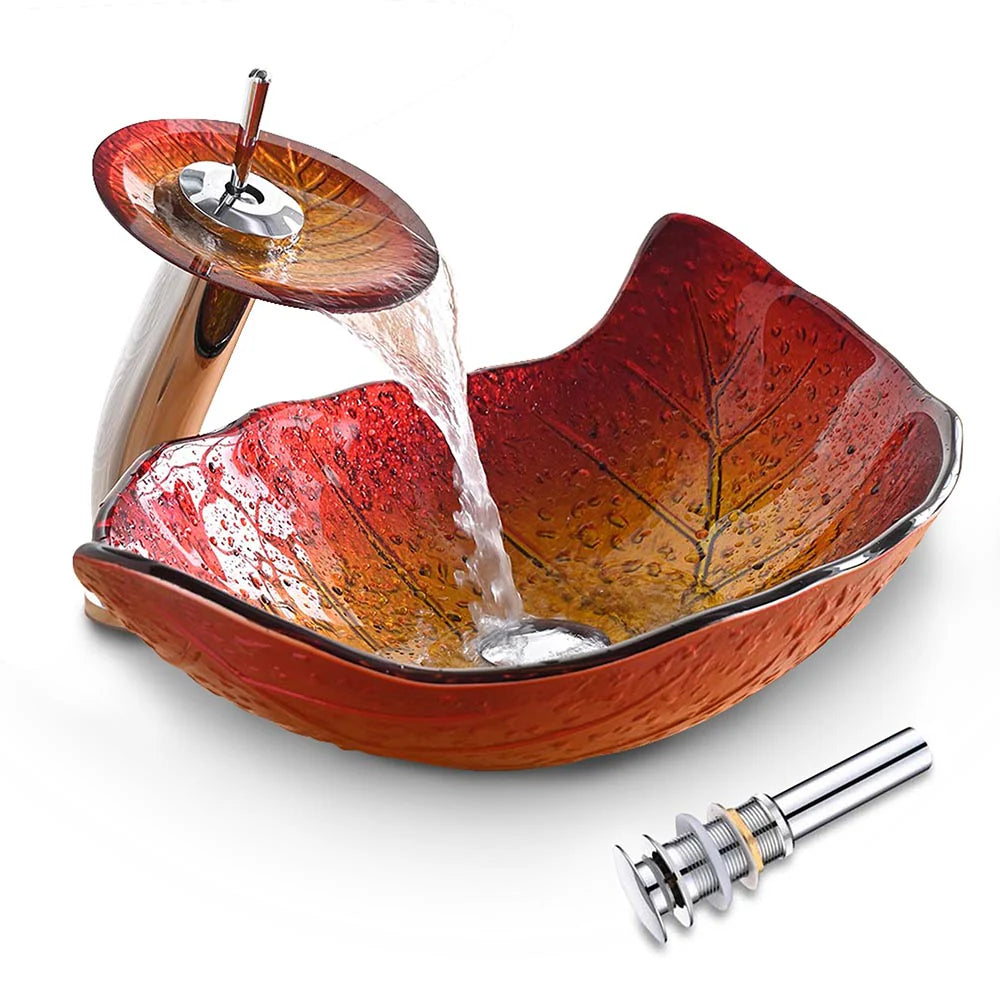 Simeon Tempered Glass Vessel Bathroom Sink