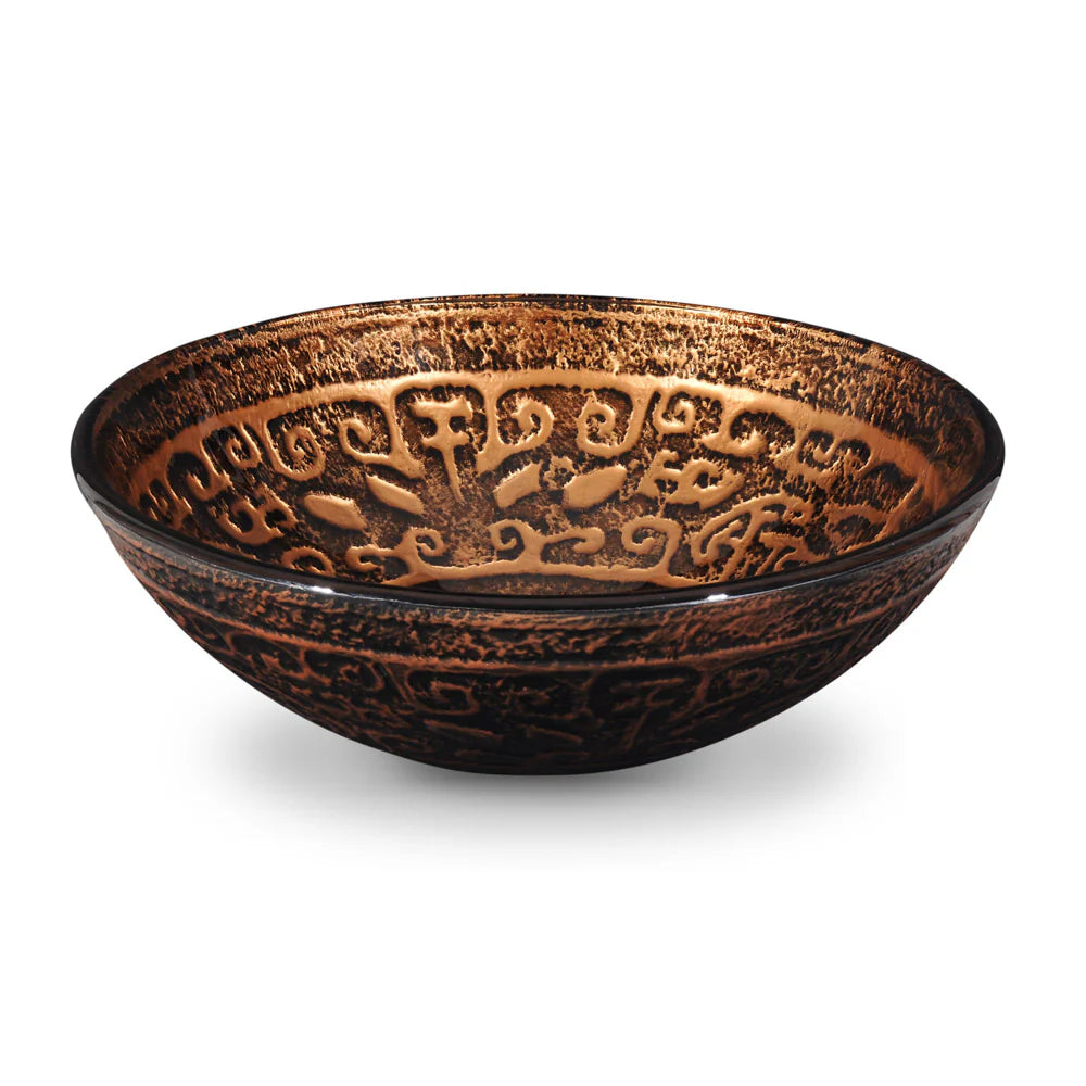 Navaeh Tempered Glass Vessel Bathroom Sink