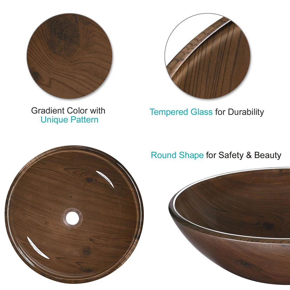 Finlay Tempered Glass Vessel Bathroom Sink