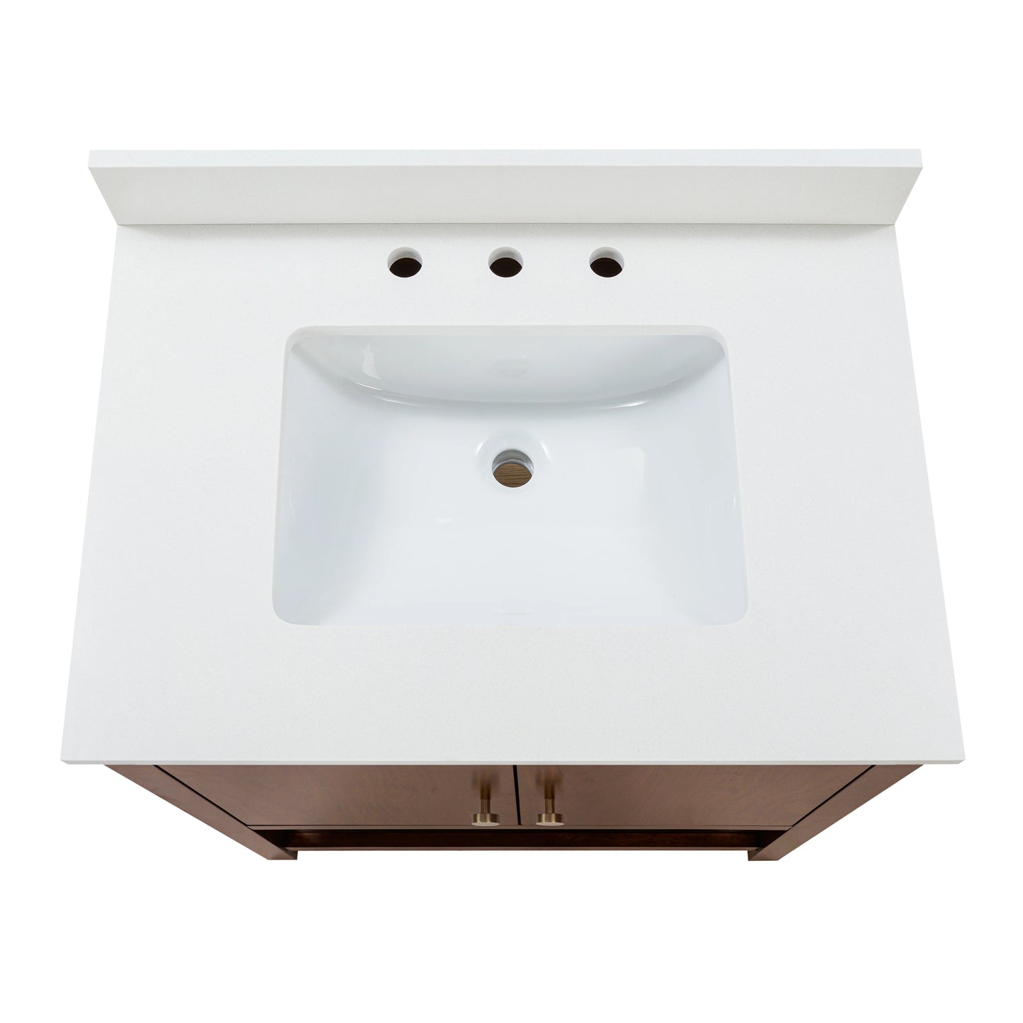 small bathroom Vanity with Pure White Quartz Top skin - KBF Home
