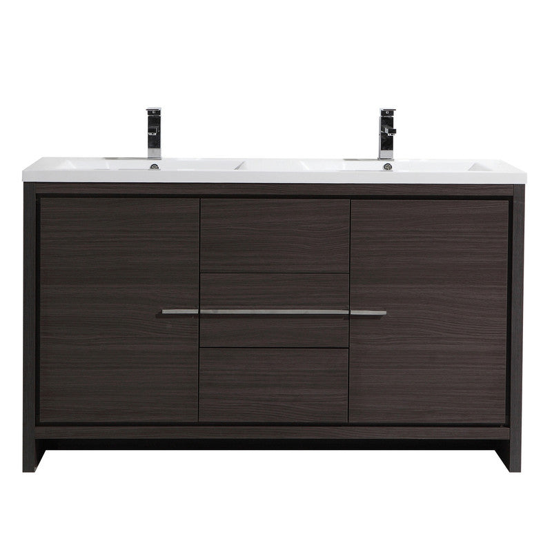 Dolce 60" Freestanding Bathroom Vanity with Reinforced Acrylic Integrated Sink Top