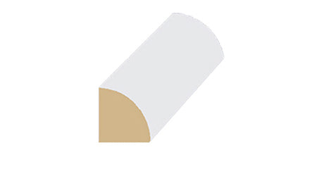 11/16 inch x 11/16 inch pine quarter round moulding profile