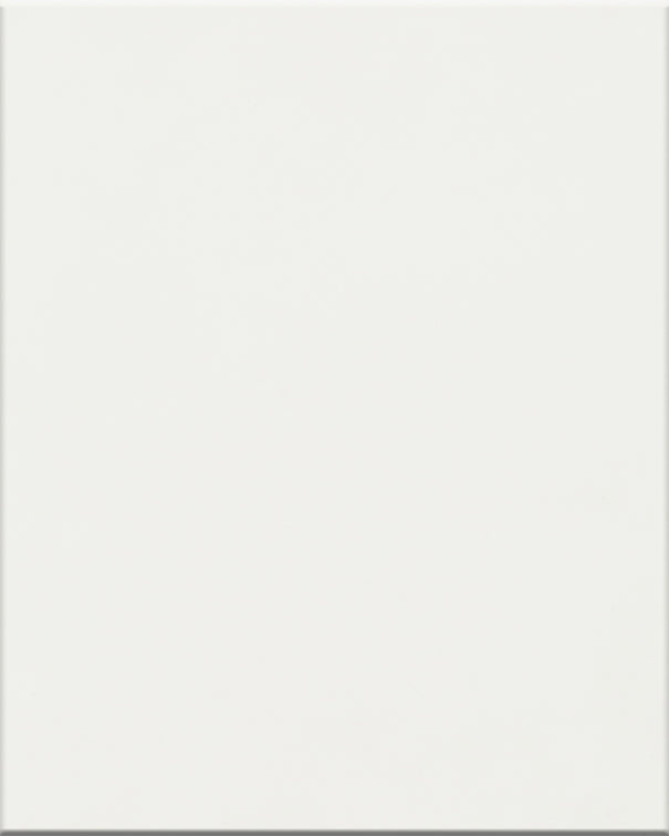 Arctic White European kitchen cabinet door sample in MDF, European frameless full overlay, BX Collection