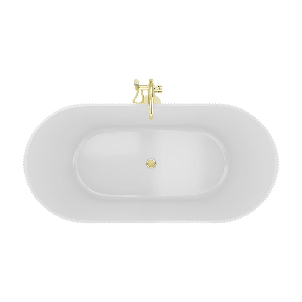 Charisma 67 inch freestanding acrylic bathtub in gloss white