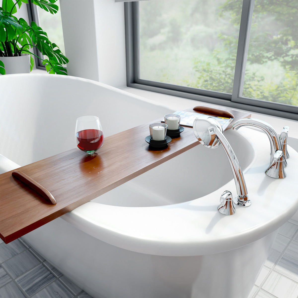 Seneca freestanding bathtub deck detail