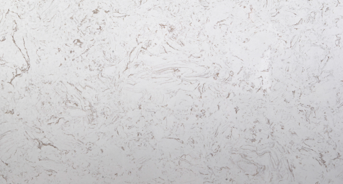 Ajax White marble composite shower wall panel, subtle gray veining on polished white