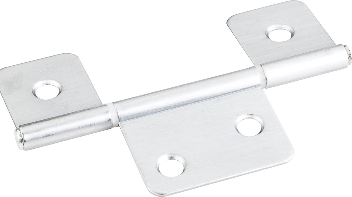 3-1/2" Fixed Pin Swaged Three Leaf Hinge, Chrome