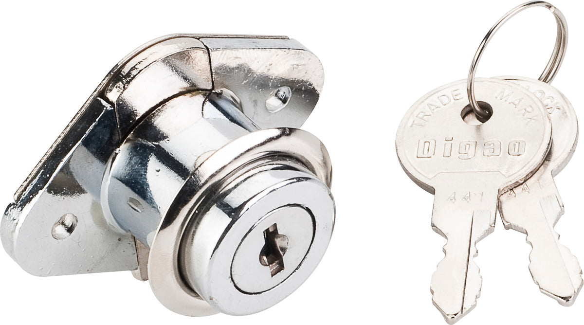 7/8" Drawer Lock, Keyed Different, Chrome