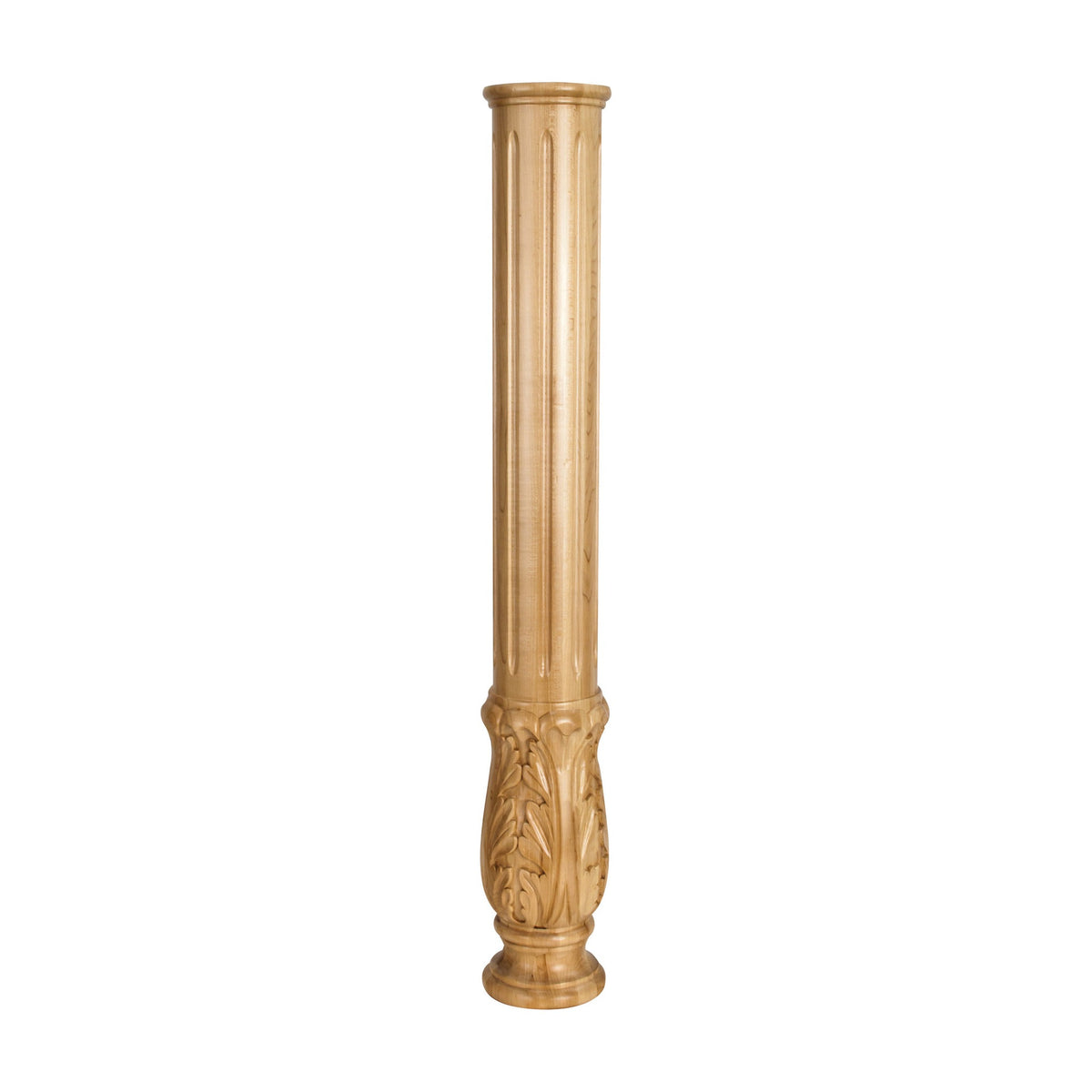 Acanthus Fireplace Wood Column, 5" x 35"