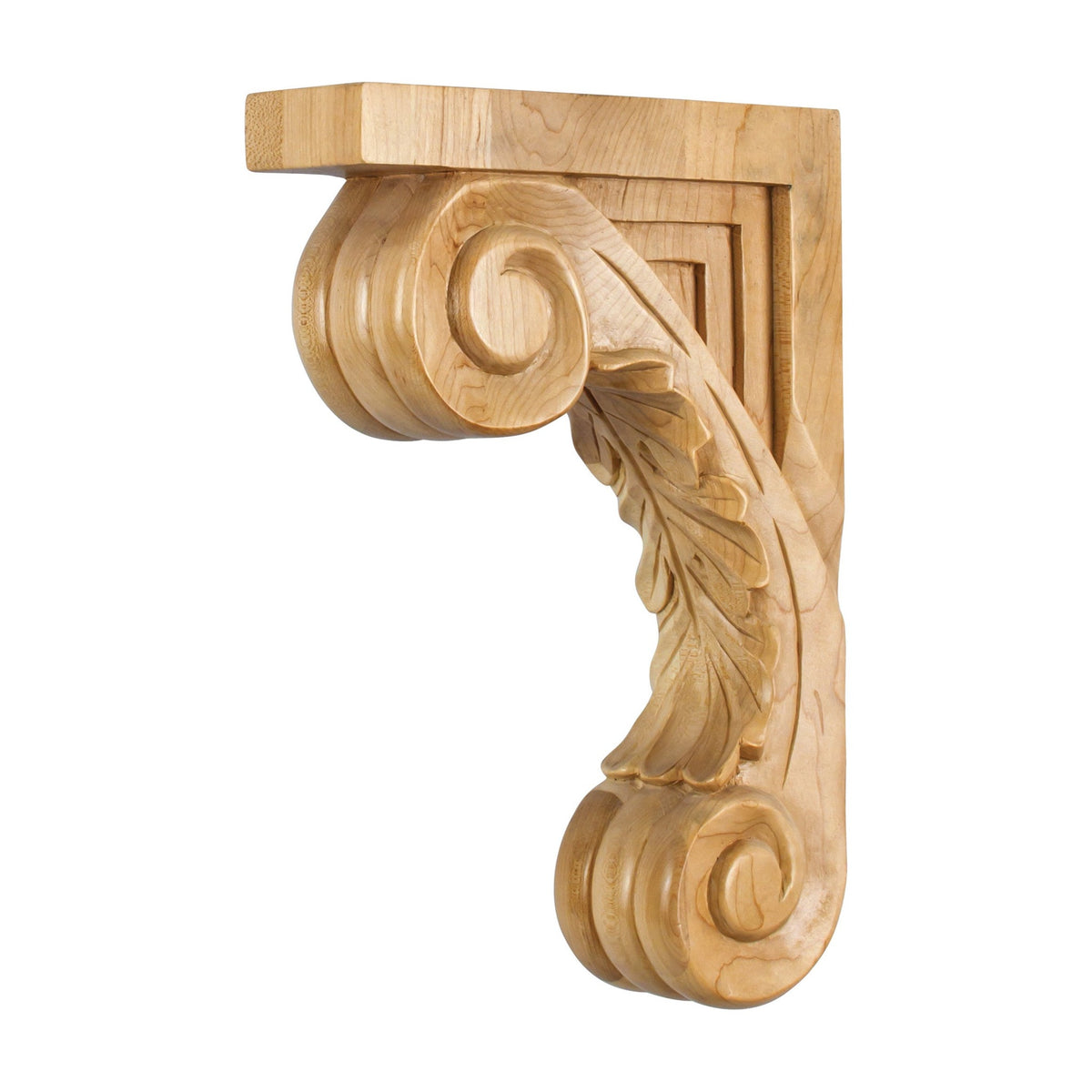 Acanthus Scrolled Wood Bar Bracket, 2-5/8" x 9" x 13-1/8"