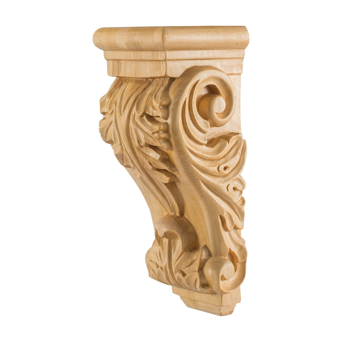 Acanthus Wood Bar Bracket, 4-7/8" x 4-1/2" x 12"