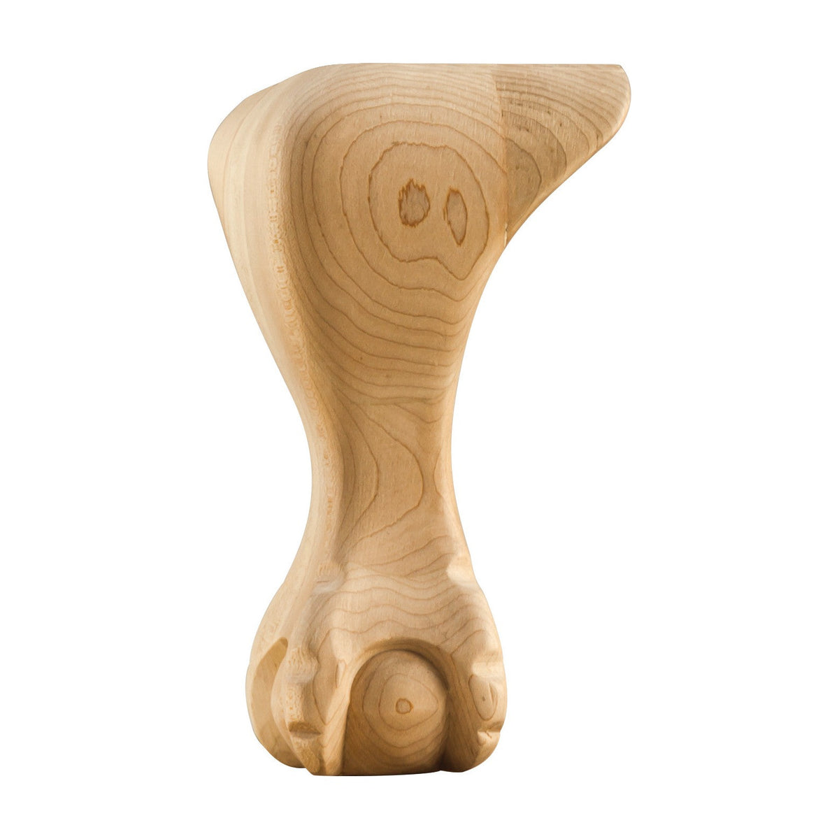 Ball & Claw Traditional Wood Leg, 4-1/2" x 4-1/2" x 8", Standard