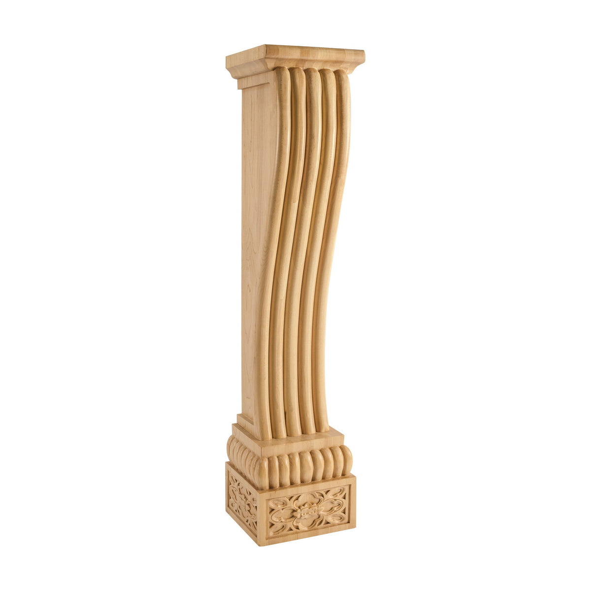 Baroque Traditional Fireplace Wood Corbel, 8" x 7" x 36"