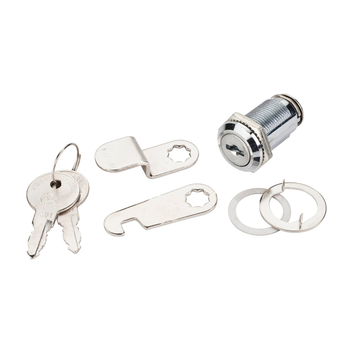 Chrome Cam Lock, 1-1/8", Keyed Alike