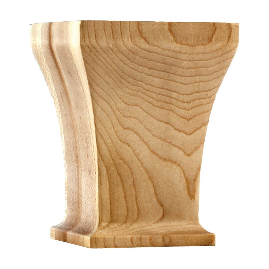 Greek Transitional Wood Bun Foot, 3-1/2" x 4-1/2"