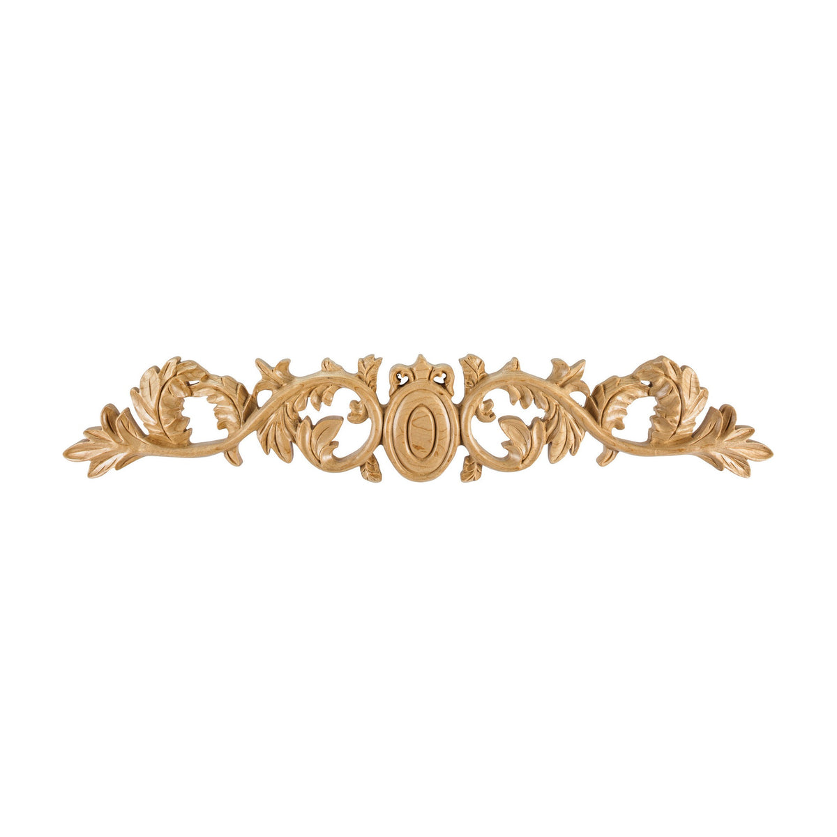 Hand Carved Acanthus & Egg Wood Onlay, 20" x 3/4" x 3-5/8"