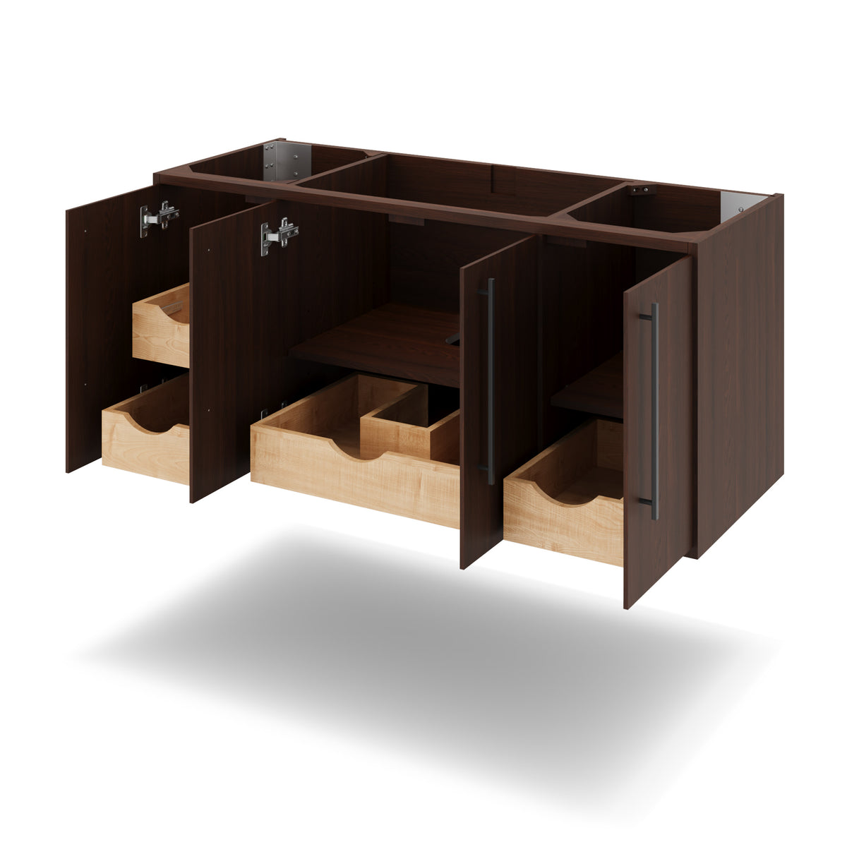 Jeffrey Alexander Tempest 48" Single Bowl Wall Mounted Bathroom Vanity, alternate view