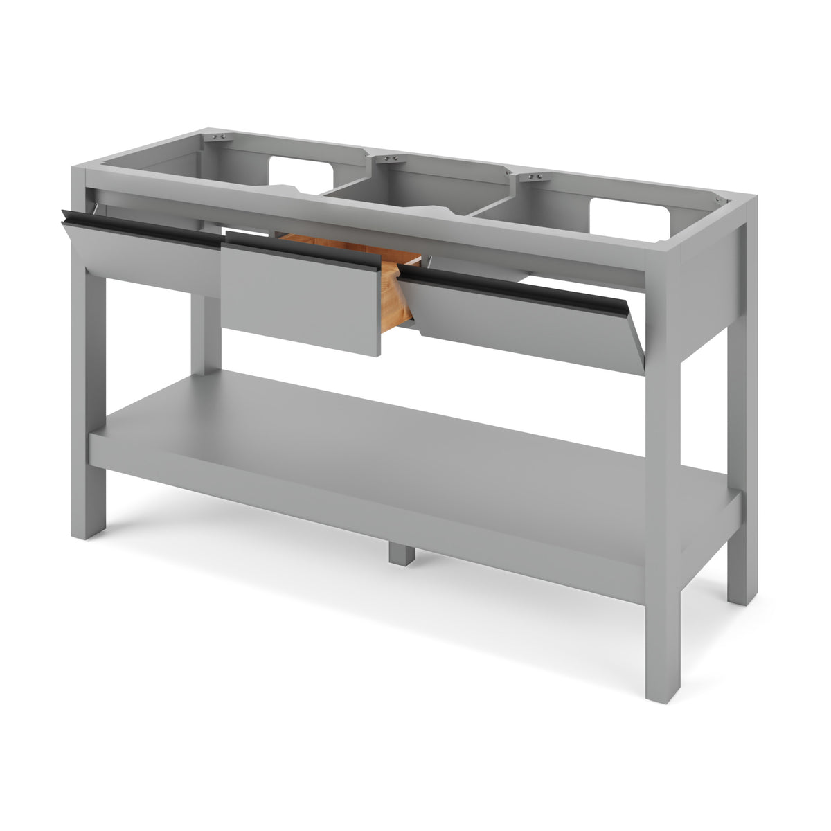 Jubilee 60" Double Bowl Freestanding Bathroom Vanity, alternate view
