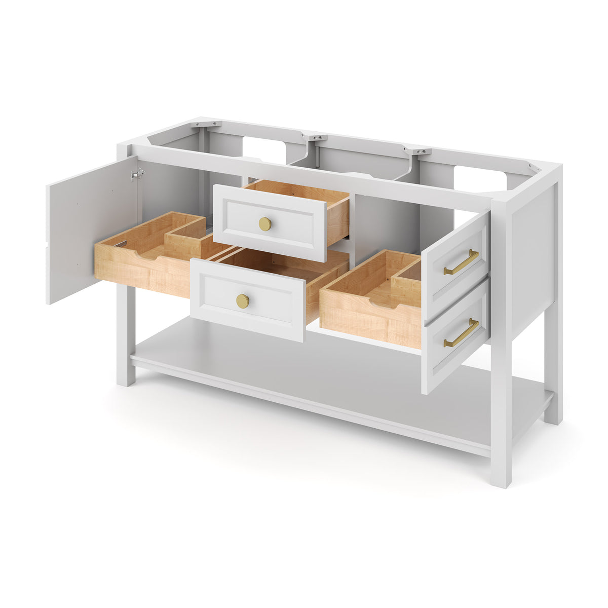 Kipling 60" Double Bowl Freestanding Bathroom Vanity, alternate view