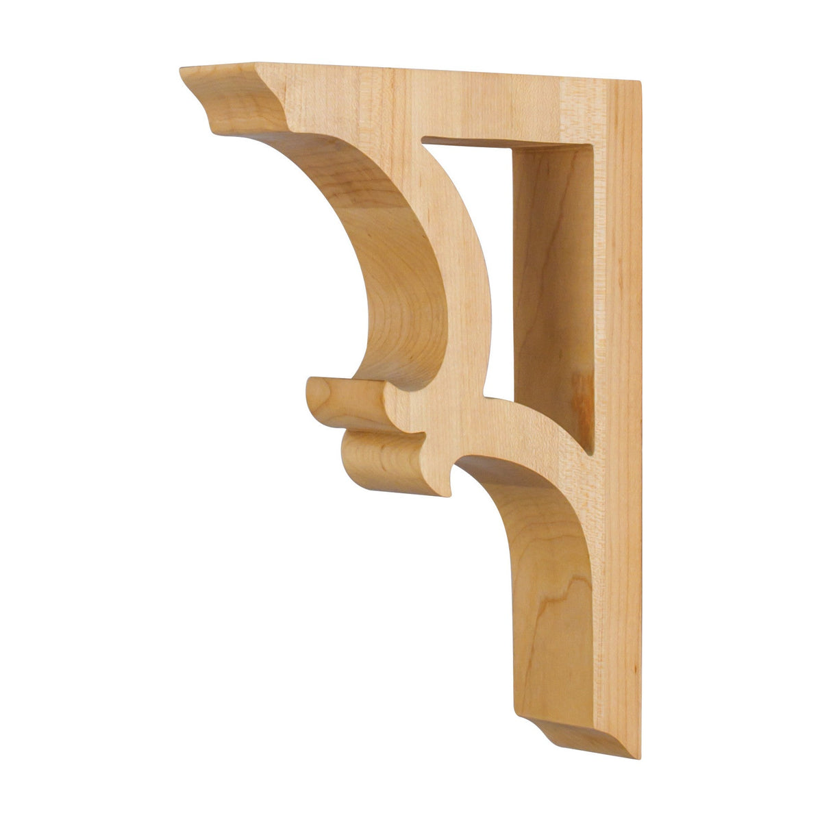 Pierced Arts & Crafts Wood Corbel, 1-7/8" x 7-1/2" x 10-1/2"